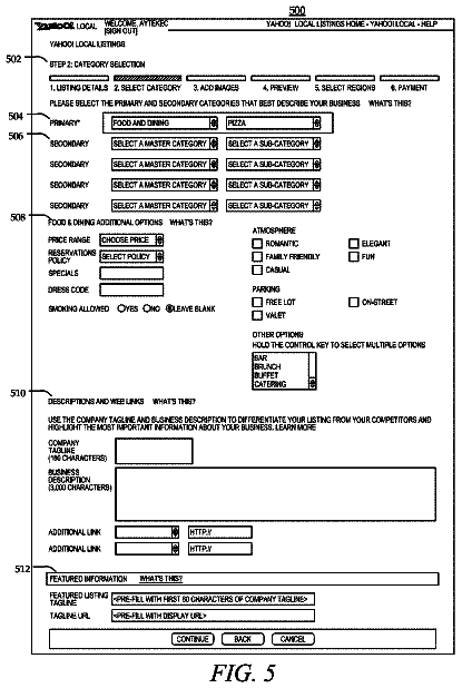 Drawing sheet 5 of US 8,595,633 B2
