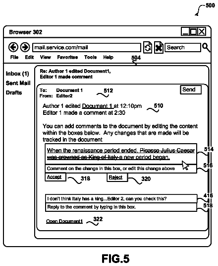Drawing sheet 5 of US 9,747,268 B2